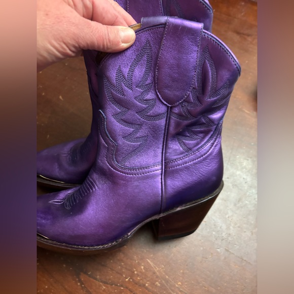 Miranda lambert size 6 purple metallic booties idyllwind Cowgirl rodeo western - Picture 2 of 13